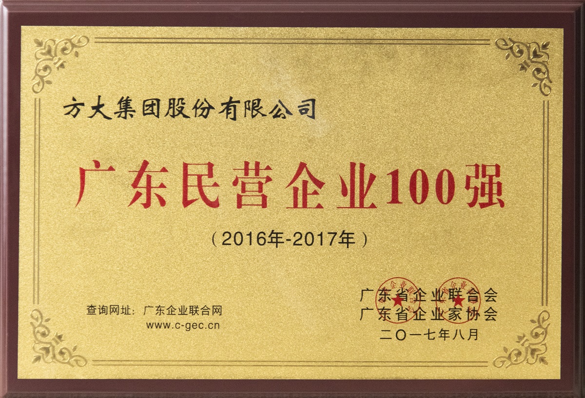 2017年广东民营企业100强